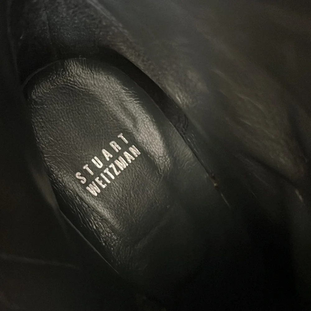 NIB Stuart Weitzman “Hillbilly” pewter metallic croc Leather studded Cowboy Boot - Picture 16 of 16